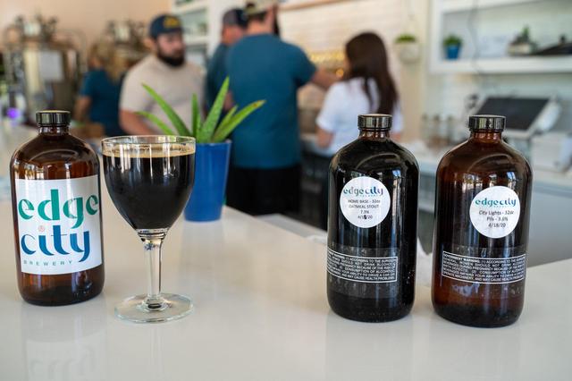 Edge City is serving its beers to go, in growlers and in mason jars.