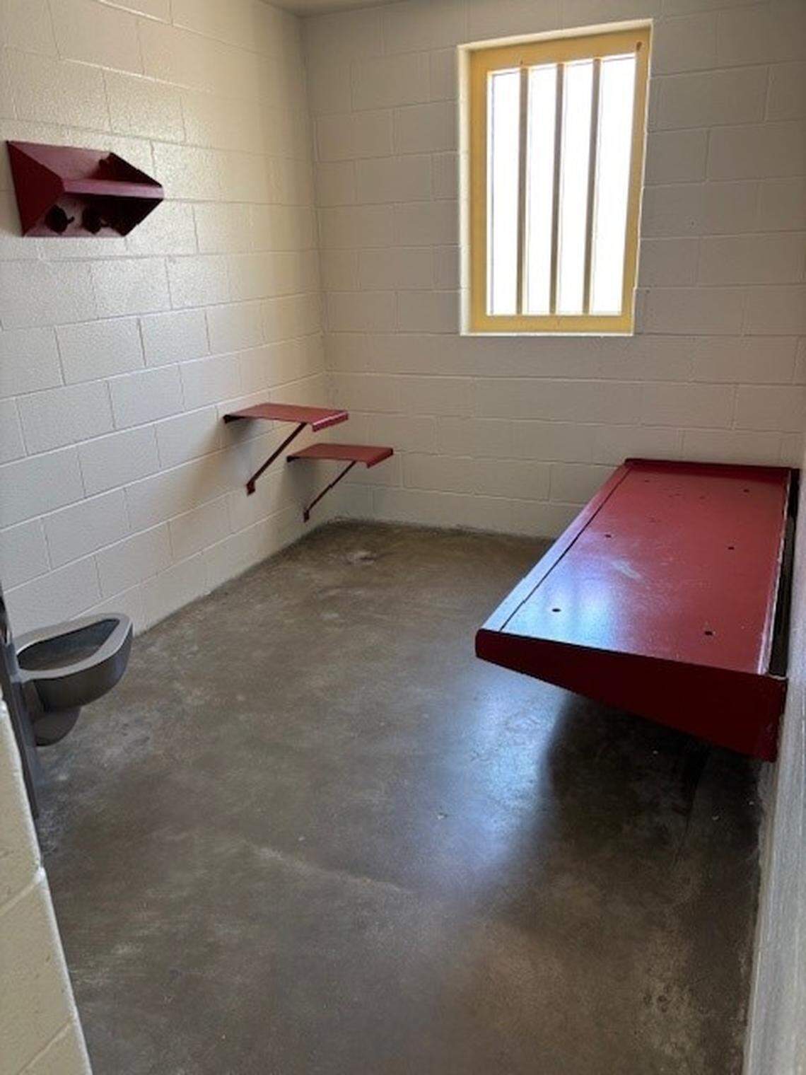 A solitary confinement cell at Pamlico Correctional Institution in eastern North Carolina.
