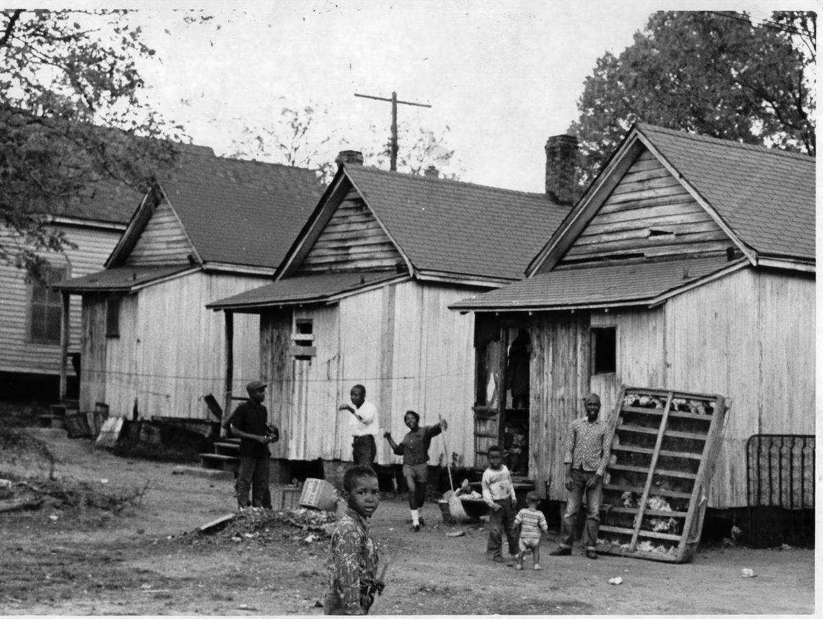 The Brooklyn neighborhood, seen in April 1961, was wiped out by urban renewal, which provided federal funds for housing projects.