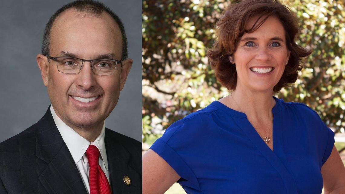 Jeff Tarte, left, is a Republican defending his seat from a challenge by Natasha Marcus, a Democrat.