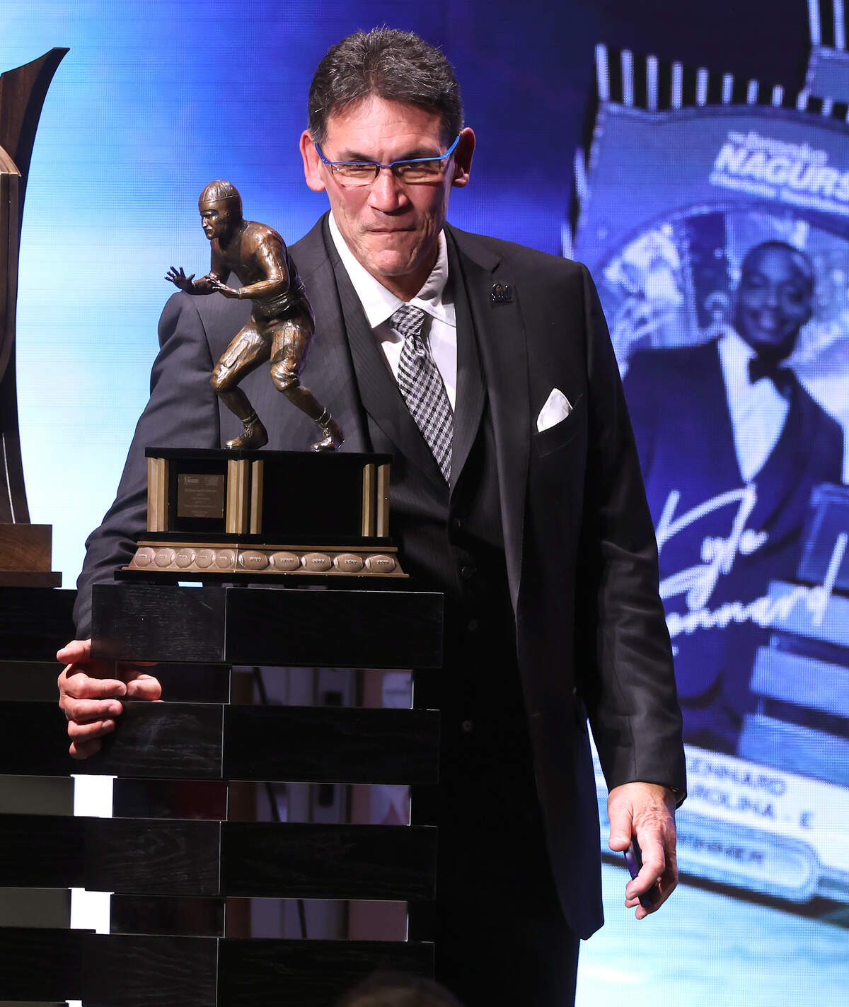 Former Carolina Panthers head coach Ron Rivera is the recipient of the Legends Award at the 2025 Bronko Nagurski Awards program in Charlotte, NC on Monday, December 8, 2025. The program was hosted by the Charlotte Touchdown Club.
