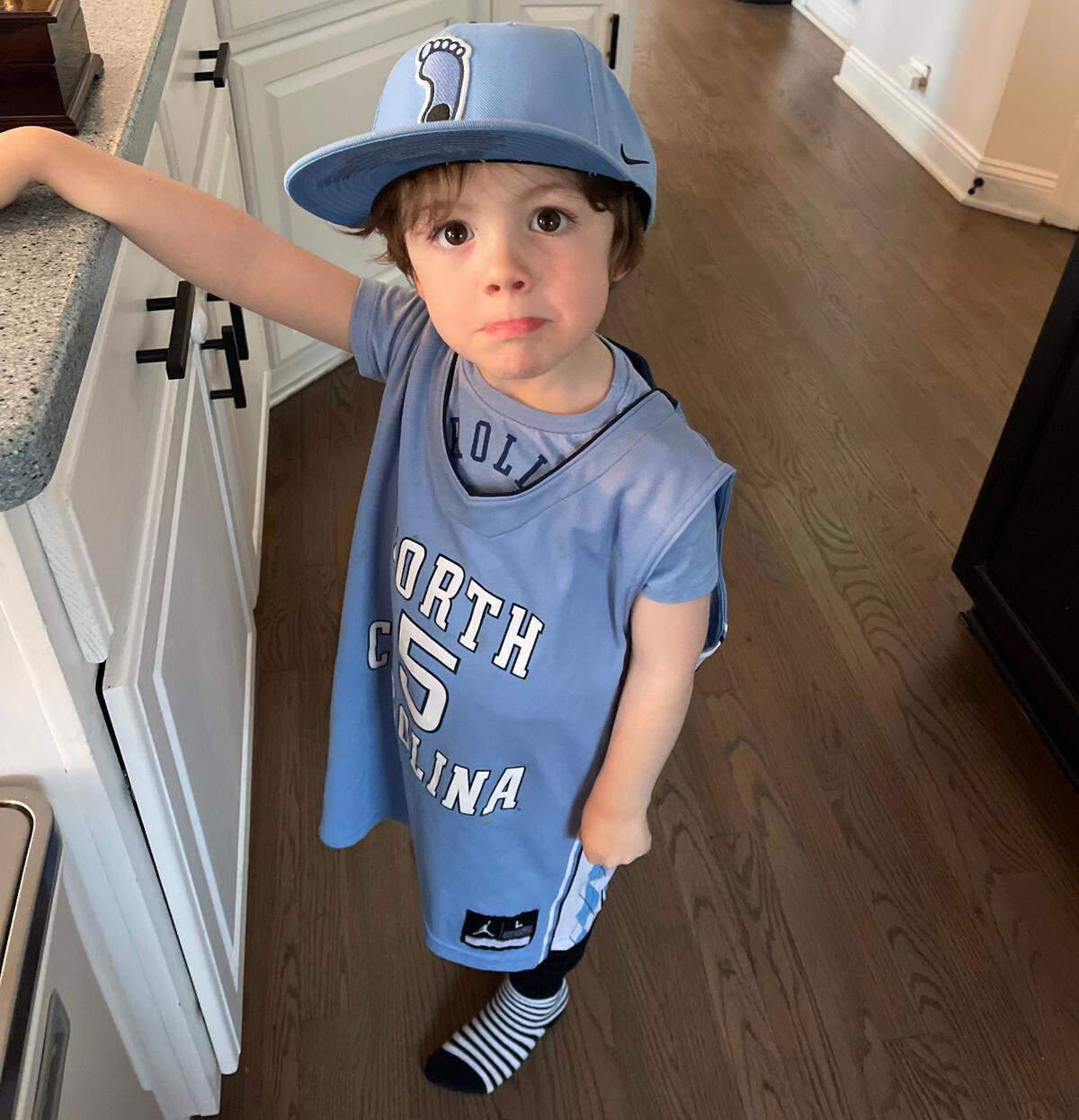 Wyatt Dixon, a 3-year-old Carolina fan (we think?).