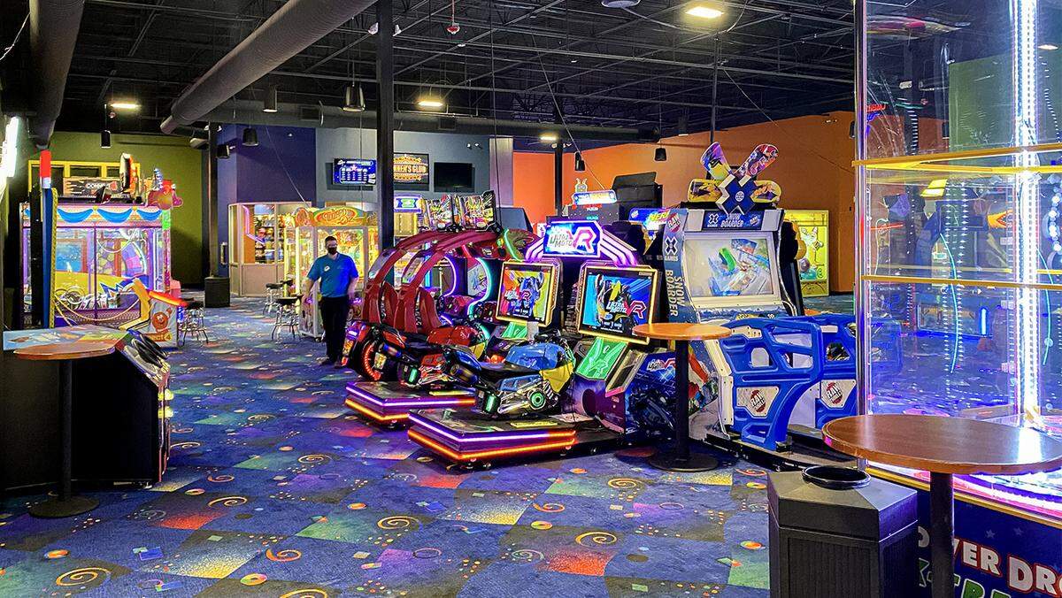 Stars and Strikes boasts the largest arcade in the Concord area.
