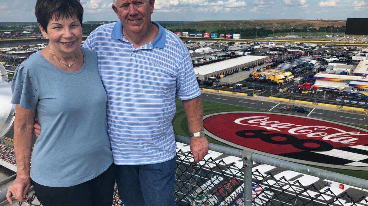 Peggy and Leon Harrison are celebrating their 50th wedding anniversary at Charlotte Motor Speedway this weekend.