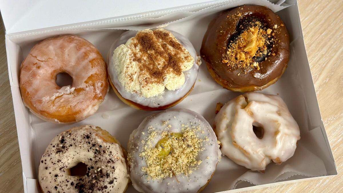 A Goodie Bag order from Beyond Amazing Donuts featuring some classic and seasonal flavors.