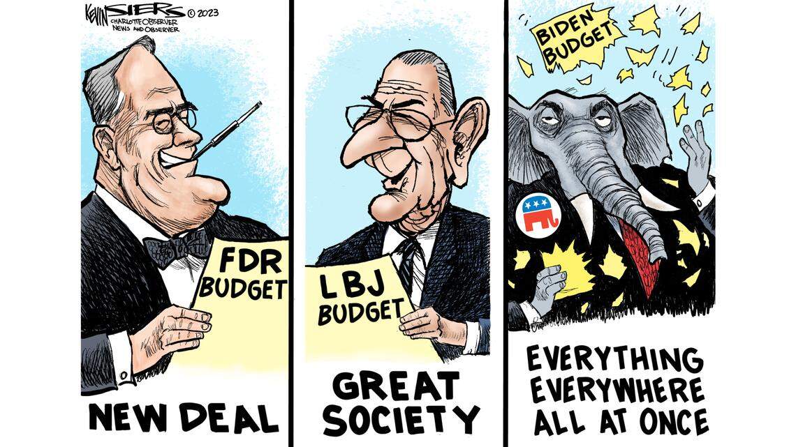 In Remembrance of Presidential Budgets Past : Kevin Siers cartoon