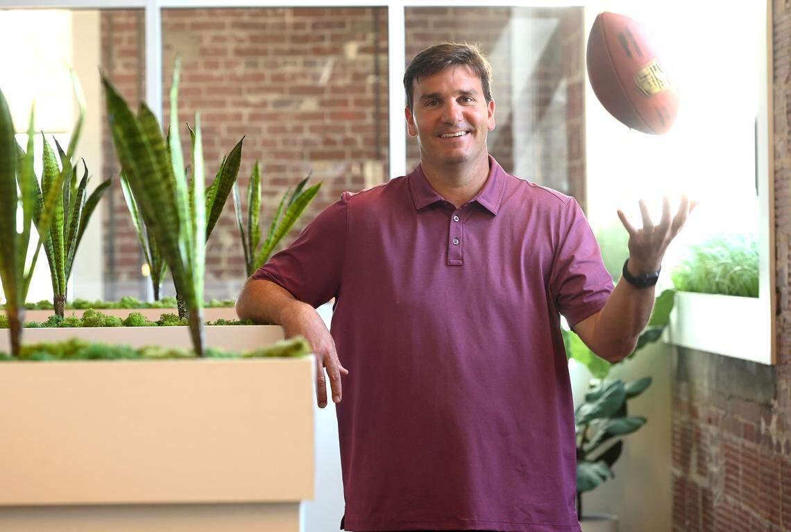 Former Carolina Panthers quarterback Jake Delhomme says he sees some similarities in the way he plays and the way new Carolina QB Baker Mayfield plays the game, including a penchant for risk-taking.