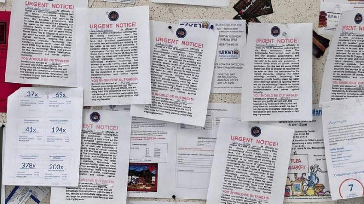 In July, Darris Moody of Waynesville hung the names and phone numbers of local officials whom she accused of treason and said they should be put in jail. Moody is charged in federal court of making kidnapping threats.