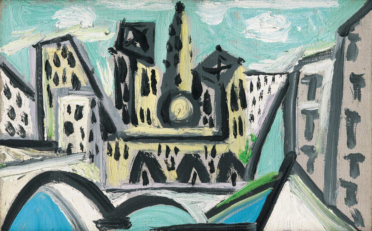 Pablo Picasso, “View of Notre-Dame, Paris,” April 13, 1945.