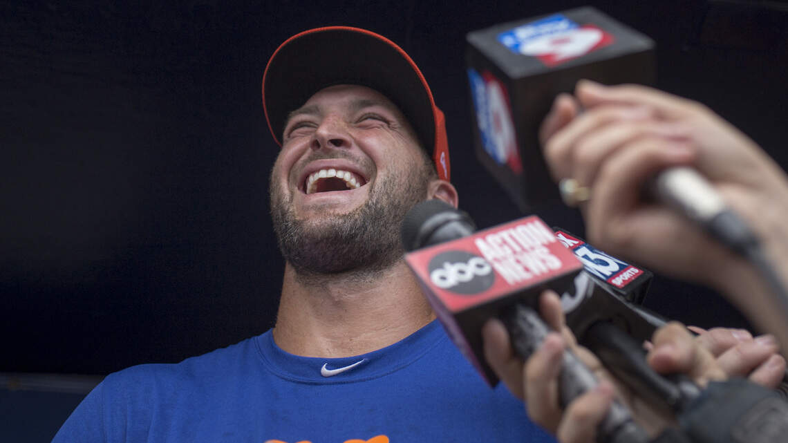 Tim Tebow in town for three games against the Charlotte Knights
