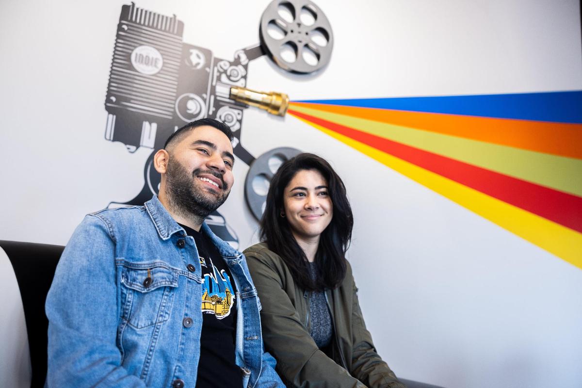 Giovanna Torres and her husband, Alex Piñeres, the couple behind the Charlotte Latino Film Festival at the Independent Picture House.