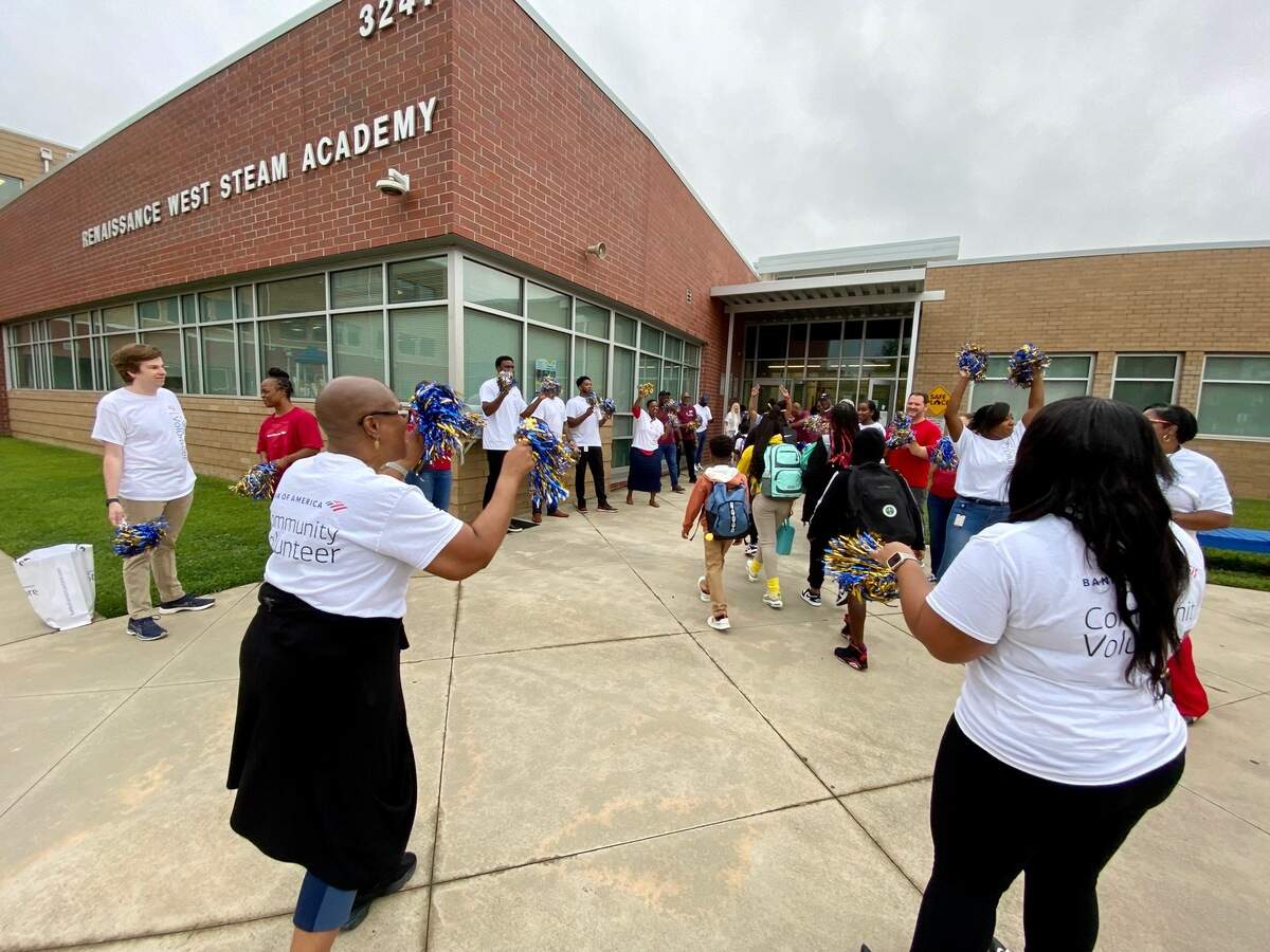 Renaissance West first day of school cheer.
