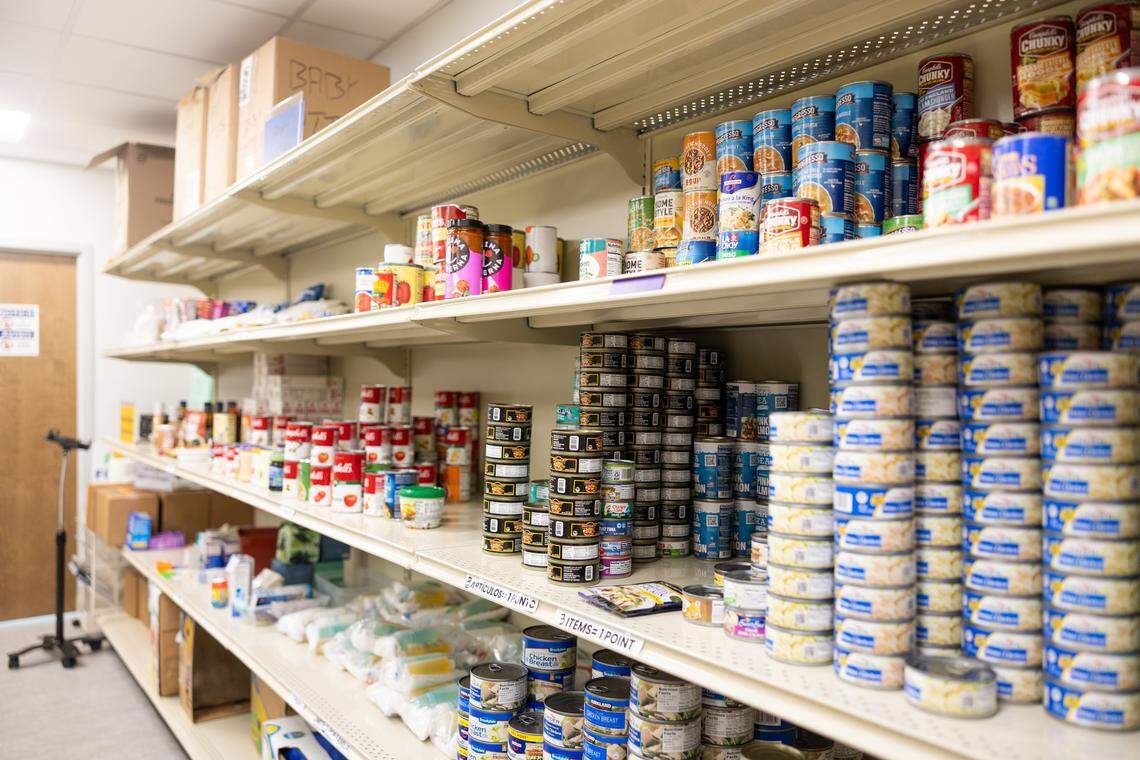 The food panty at Care Ring in Charlotte, N.C., on Wednesday, August 13, 2025.