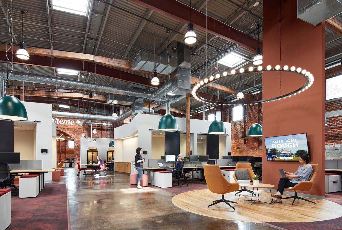 Interior rendering of Krispy Kreme’s new South End corporate office