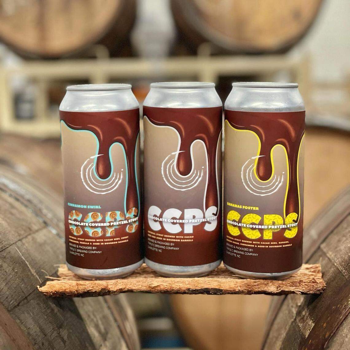 Triple C Brewing Co.’s Chocolate Covered Pretzel Stout is one of the brewery’s most popular seasonal releases. This year, the brewery will also release cans of the Bananas Foster and Cinnamon Swirl versions.