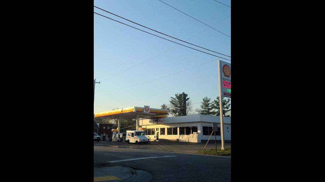 A North Carolina woman won the first top prize in a new $5 scratch-off game with a ticket she bought at this Shell station, lottery officials said.