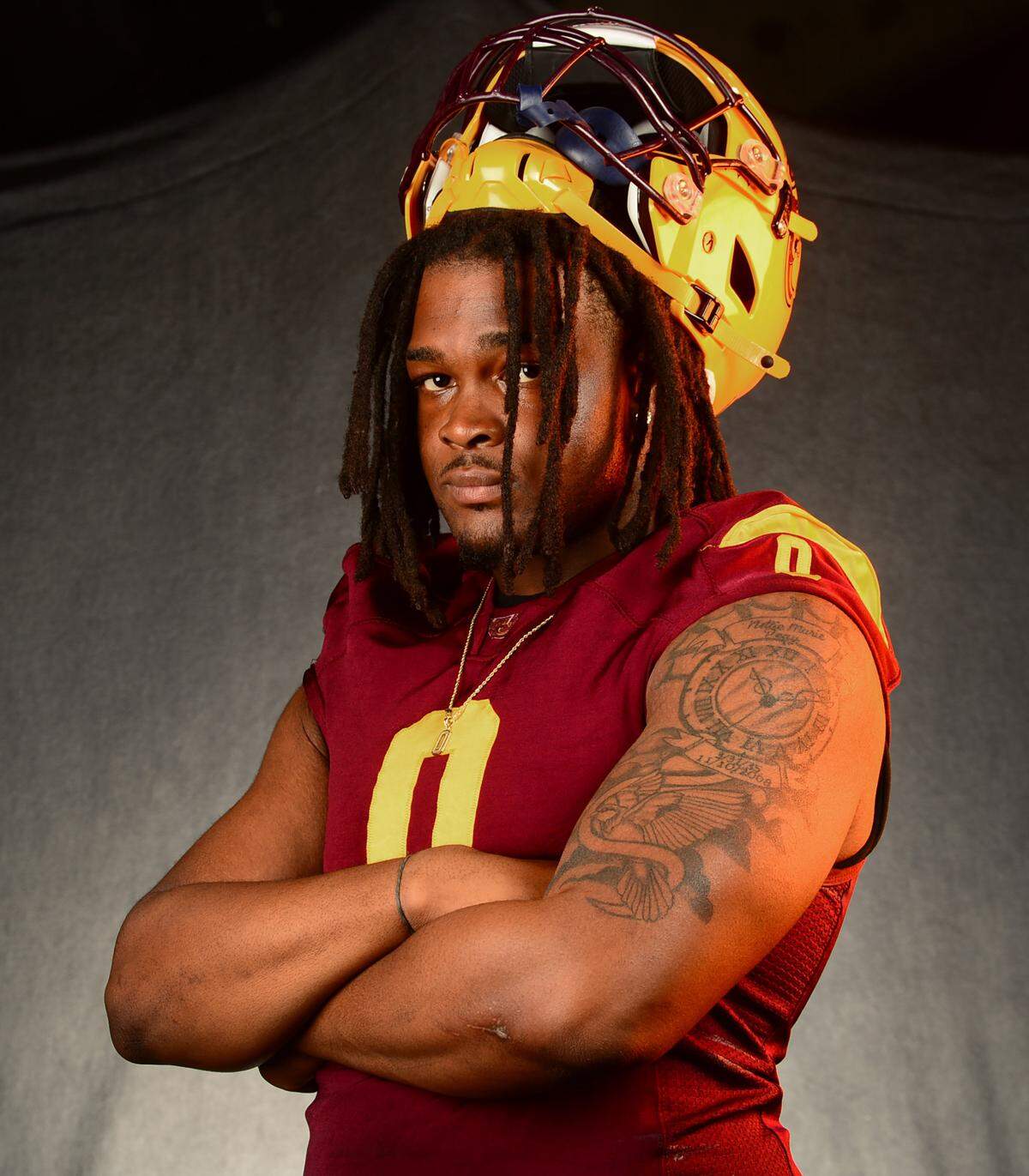West Charlotte Lions defensive lineman Sam Johnson on Tuesday, December 9, 2025.