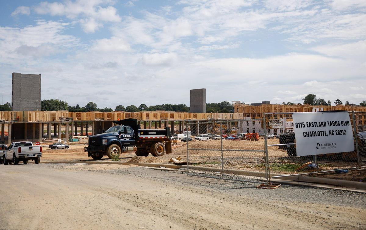 Develeopment continues on Eastland Yards development on Central Avenue in Charlotte, NC on Thursday, September 5, 2024.