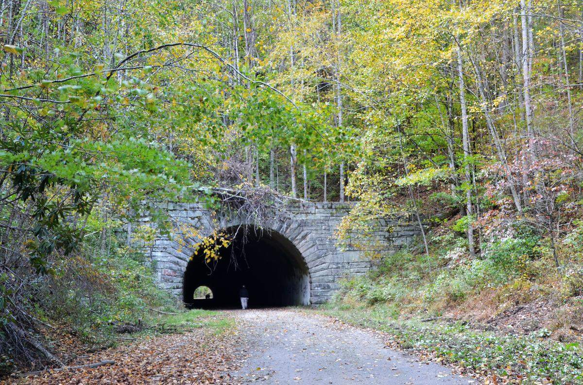 Lakeview Drive, an unfinished stretch of road known by locals as the Road to Nowhere, ends in a tunnel. It’s a popular tourist spot to check out.