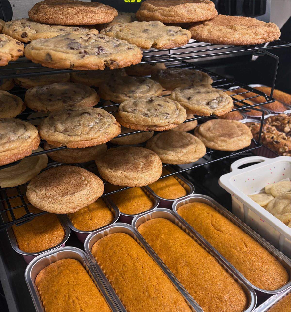 One Dough at a Time offers a variety of treats for customers. Shannon Morris operates the business without employees.