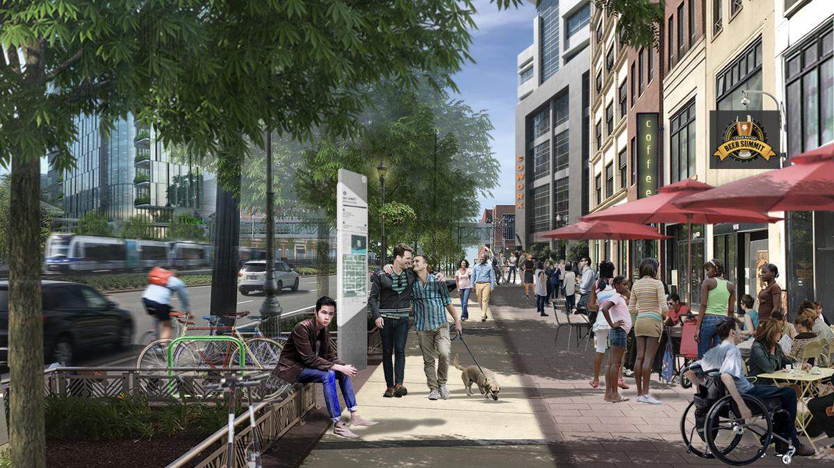 A newly-unveiled University City vision plan showcases how this section of Charlotte aims to become more walkable and pedestrian friendly.