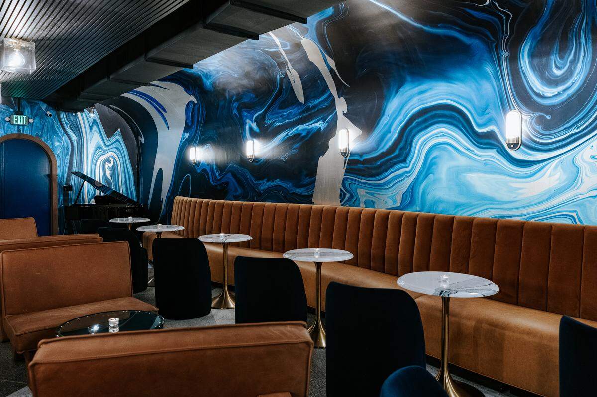 Inside Blue Door in South End Charlotte.