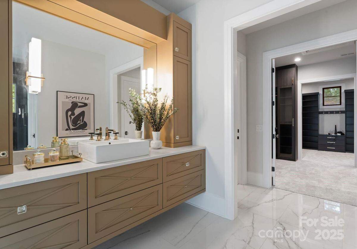 Shaq Thompson’s south Charlotte mansion includes six bedrooms and eight bathrooms.