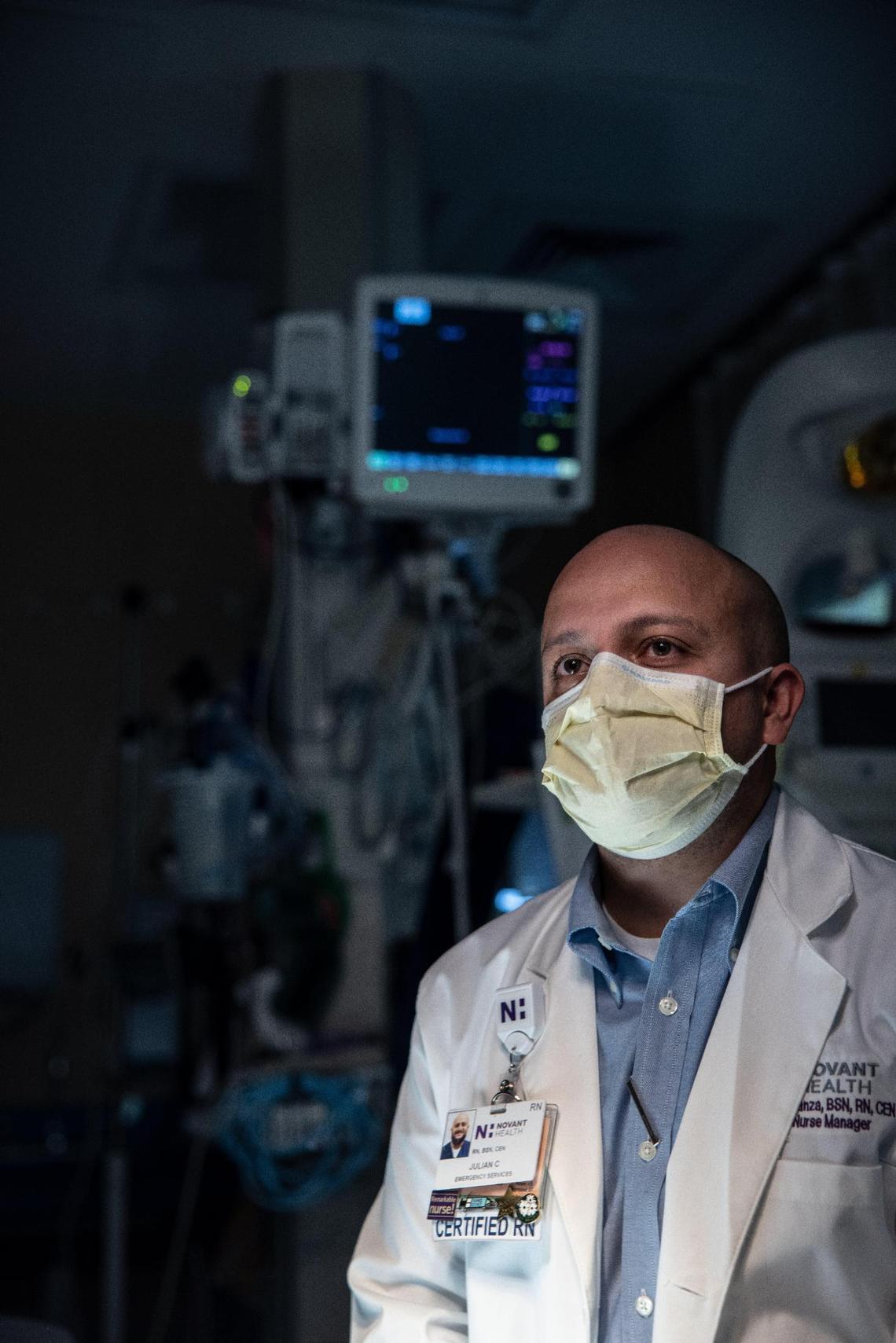 For Novant Health emergency department nurse manager Julian Carranza, the last two years of the COVID pandemic has been the hardest time in the health care industry ever.