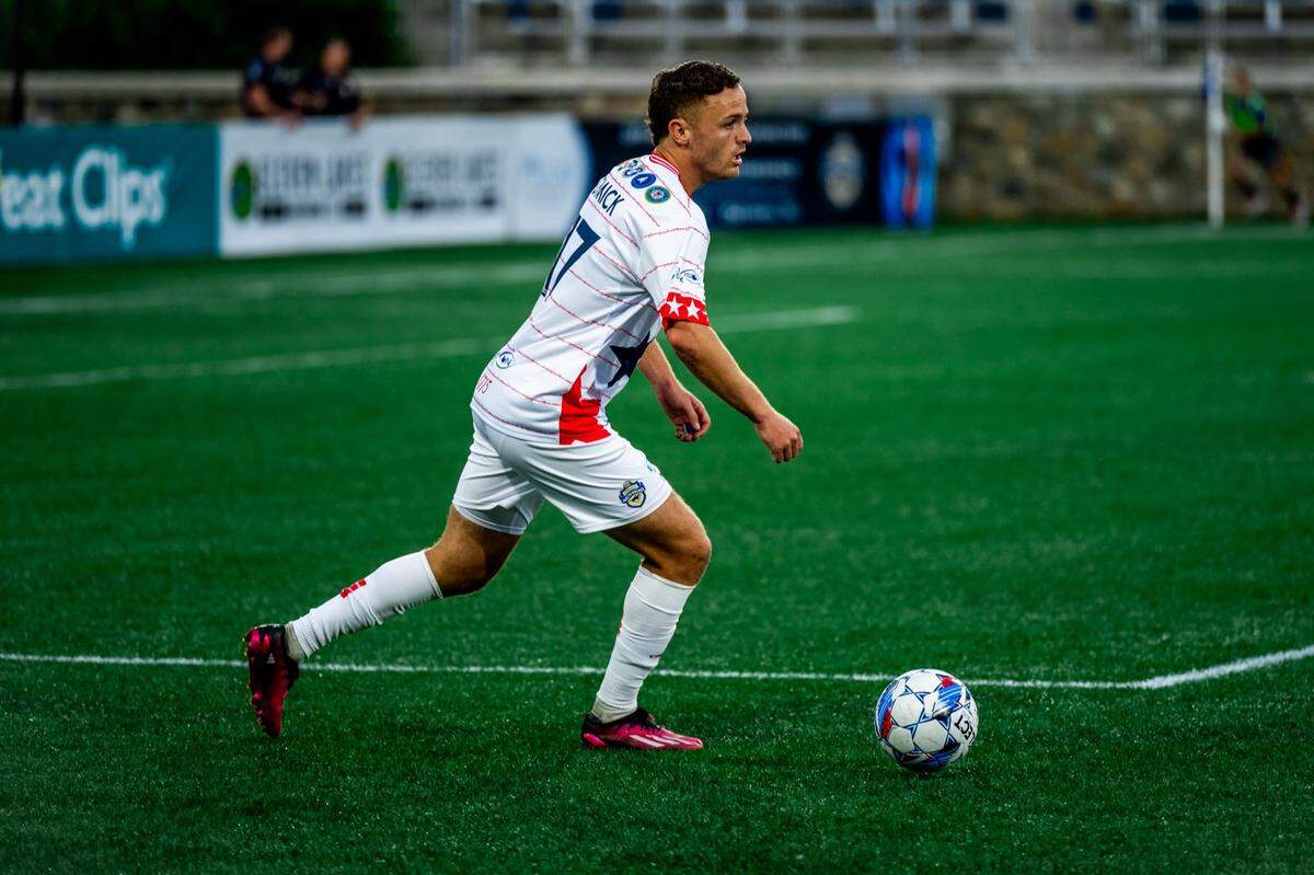 Clay Dimick surveys the field during Charlotte Independence’s 4-1 loss to Union Omaha in May. Miguel Sanchez-Nunez