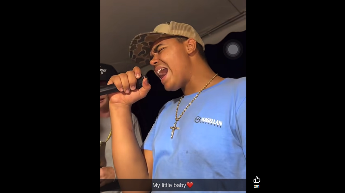 Keedon Lewis, 16, was fatally shot while attending a party early Saturday in the Rowland area of Robeson County, officials say. This is a video screengrab of him singing at an event in the past.