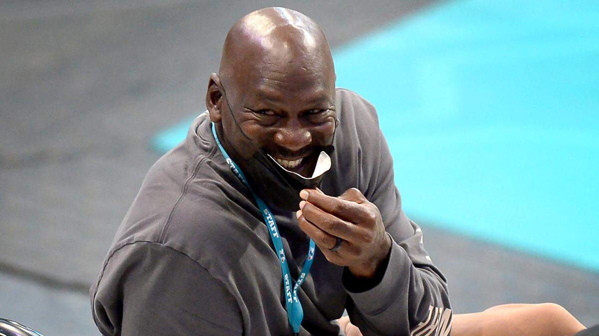 This is not the Michael Jordan who will play offensive guard for the Carolina Panthers Sunday. This MJ owns the Charlotte Hornets.