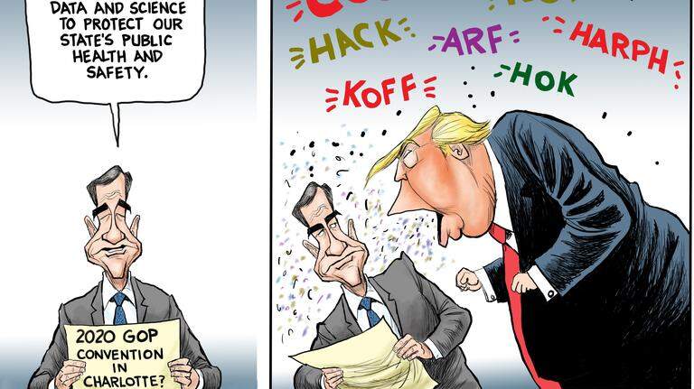 Kevin Siers cartoon: NC vs RNC