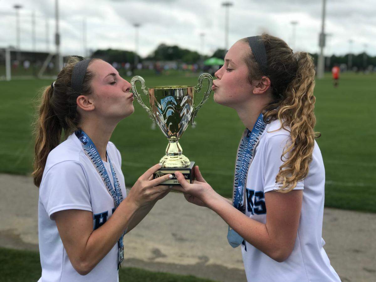 Charlotte Latin's Mary Elliott McCabe and teammate Cabe Sutton Jones