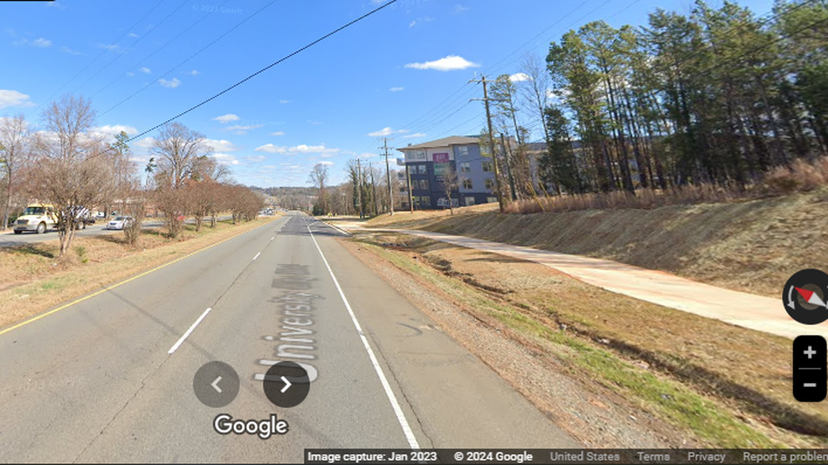 A 911 call revealed three people had been hit by gunfire along a busy stretch of University City Boulevard, according to Charlotte-Mecklenburg police.