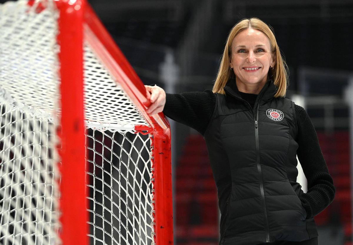 Charlotte Checkers chief operating officer Tera Black at Bojangles’ Coliseum in Charlotte, NC on Thursday, February 1, 2024.