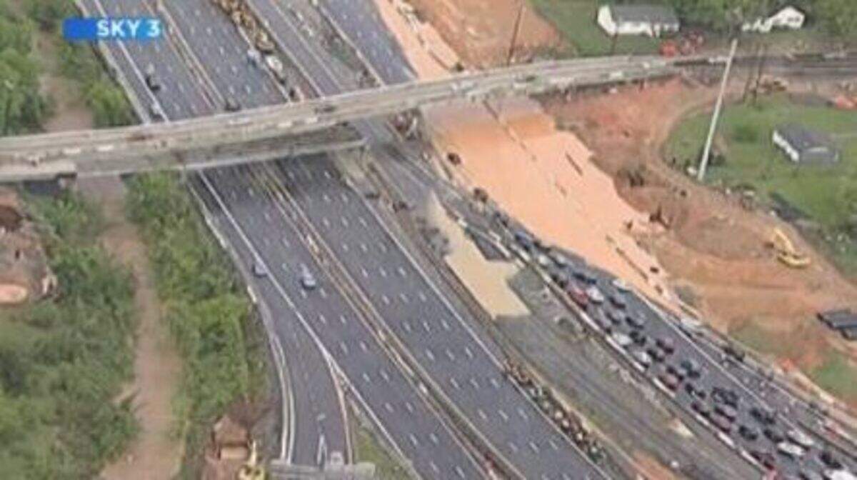 Treacherous rains caused flooding on Interstate 77 this week in the toll lanes construction work zone in Charlotte.
