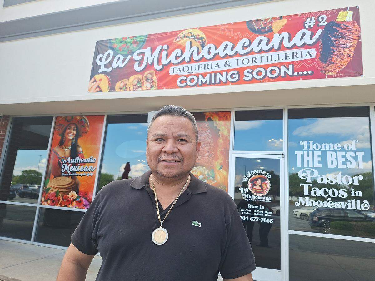 Owner Gabriel Manjarrez poses outside the soon-to-open Lake Norman location of his family’s popular Charlotte restaurant.