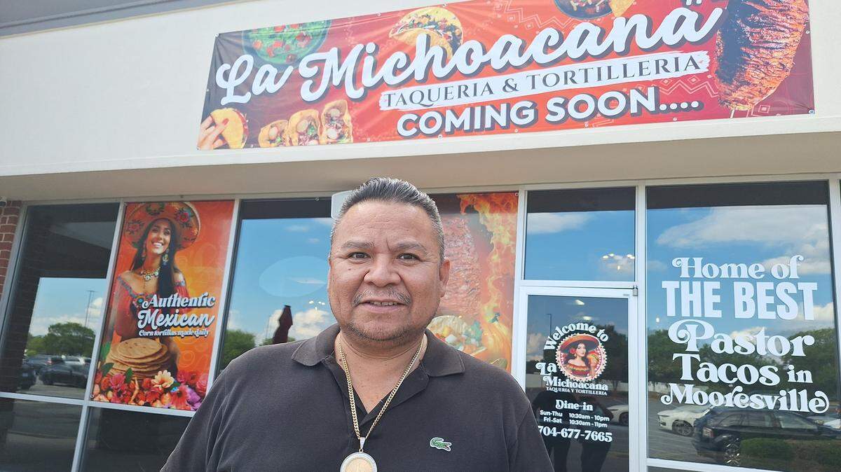 Owner Gabriel Manjarrez poses outside the soon-to-open Lake Norman location of his family’s popular Charlotte restaurant on Friday, July 25, 2025.
