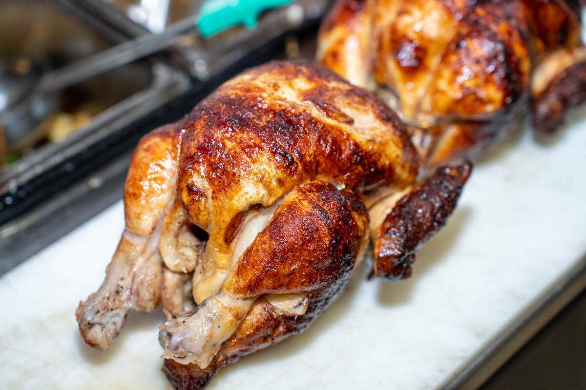 The rotisserie chicken is what Roasting Company is all about.