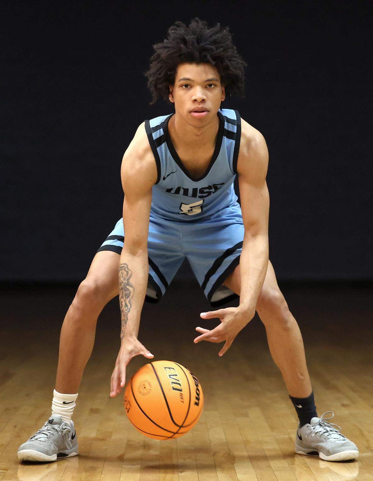 All-Observer boys team member Jaleel Smith of Hunter Huss on Friday, March 27, 2026.
