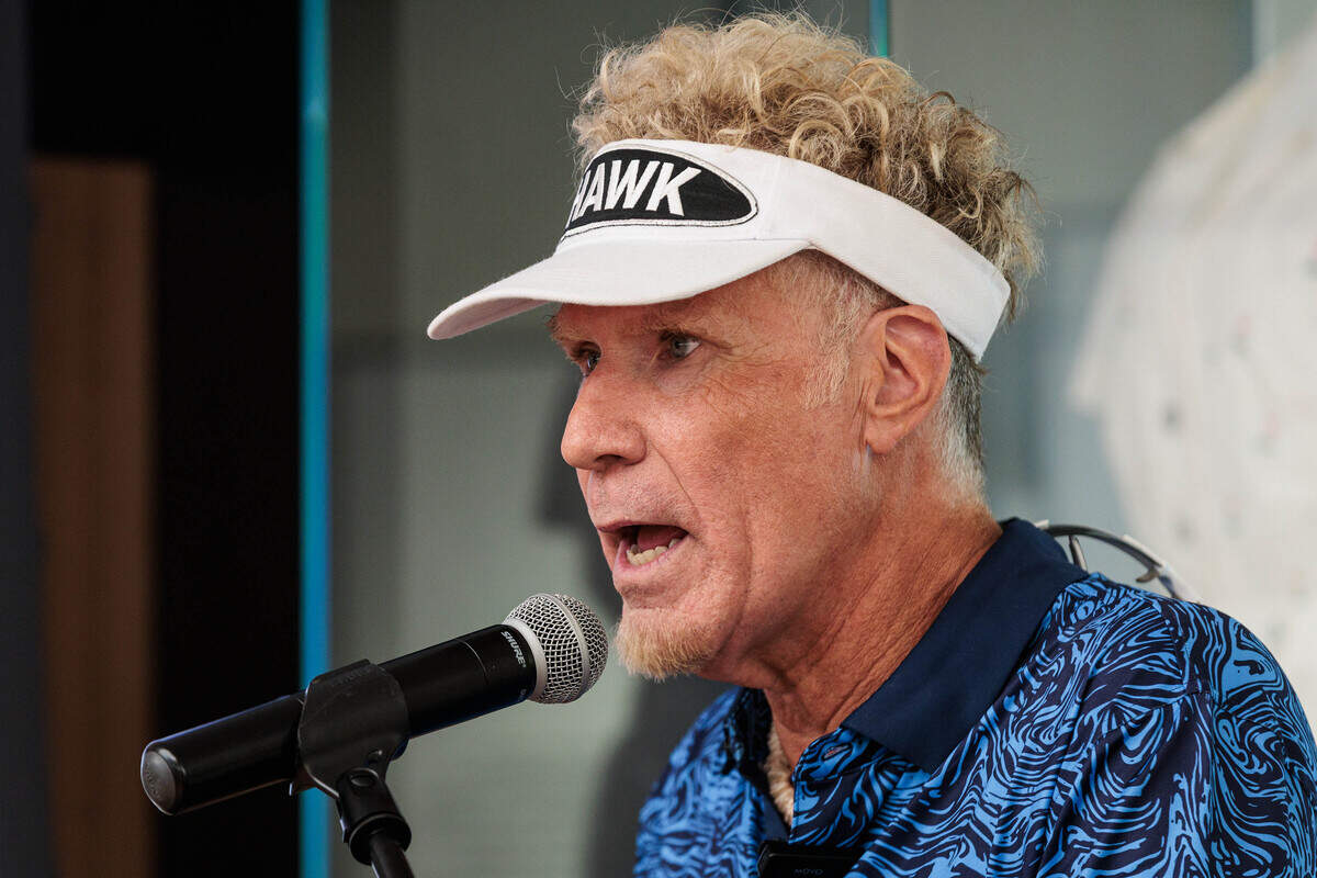 Will Ferrell stayed in character as “Lonnie Hawkins” while giving a speech at the World Golf Hall of Fame in Pinehurst on Thursday morning.