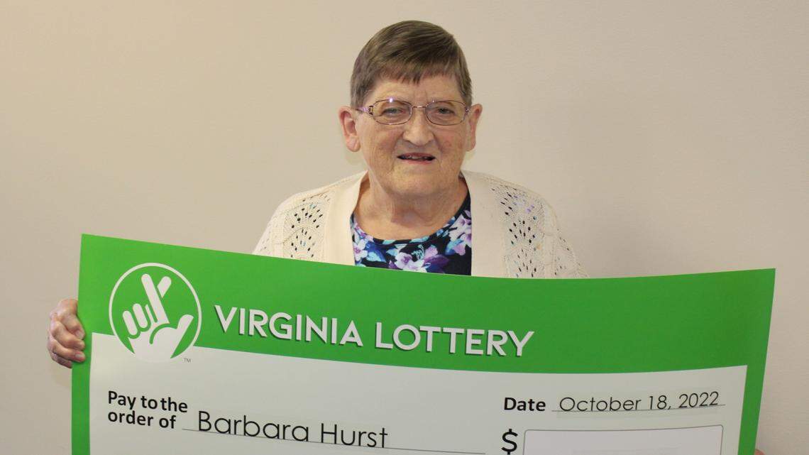 Barbara Hurst won a $424,330 jackpot in the Virginia lottery, officials say.