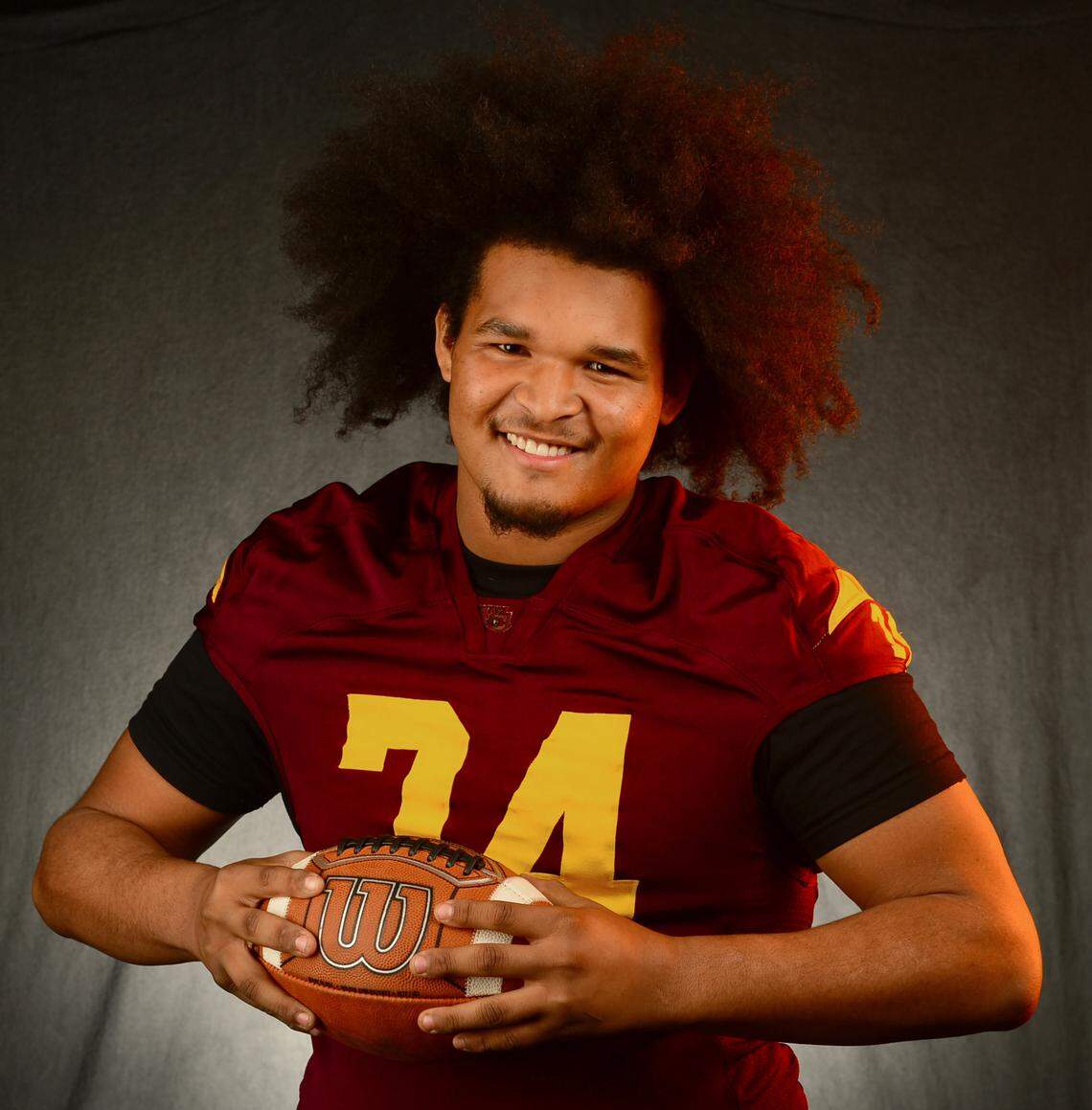 West Charlotte Lions offensive lineman Jorquis Broome on Tuesday, December 9, 2025.