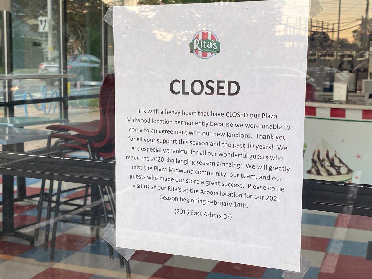 The Rita’s location in Plaza Midwood is closing permanently after owners couldn’t reach a new agreement with its landlord.
