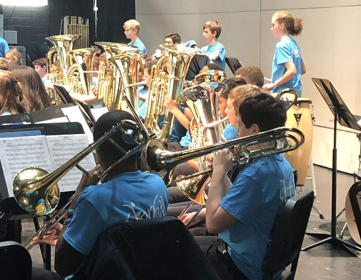 Students practice during a CMS Honors Band event earlier this school year. Funding for the CMS honors music programs has dissolved, and administrators are looking for donors to pay for the programs.