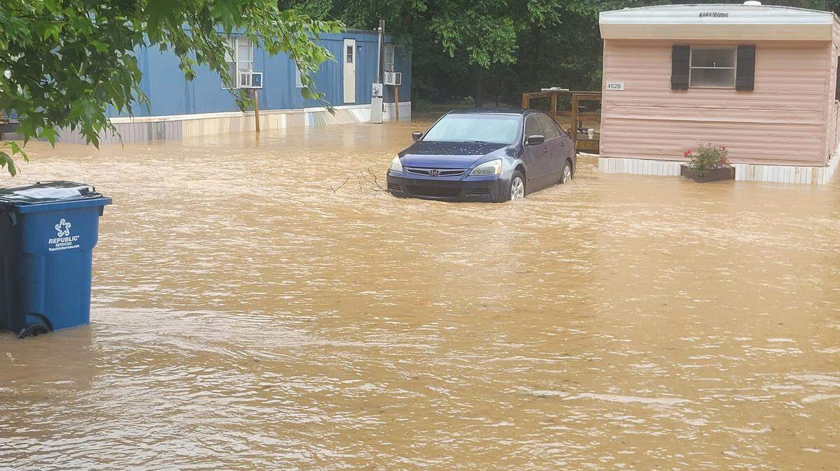 Flooding forced the evacuation of about 30 residents on Tiffany Avenue in Kannapolis Tuesday afternoon, city spokeswoman Annette Privette Keller said.