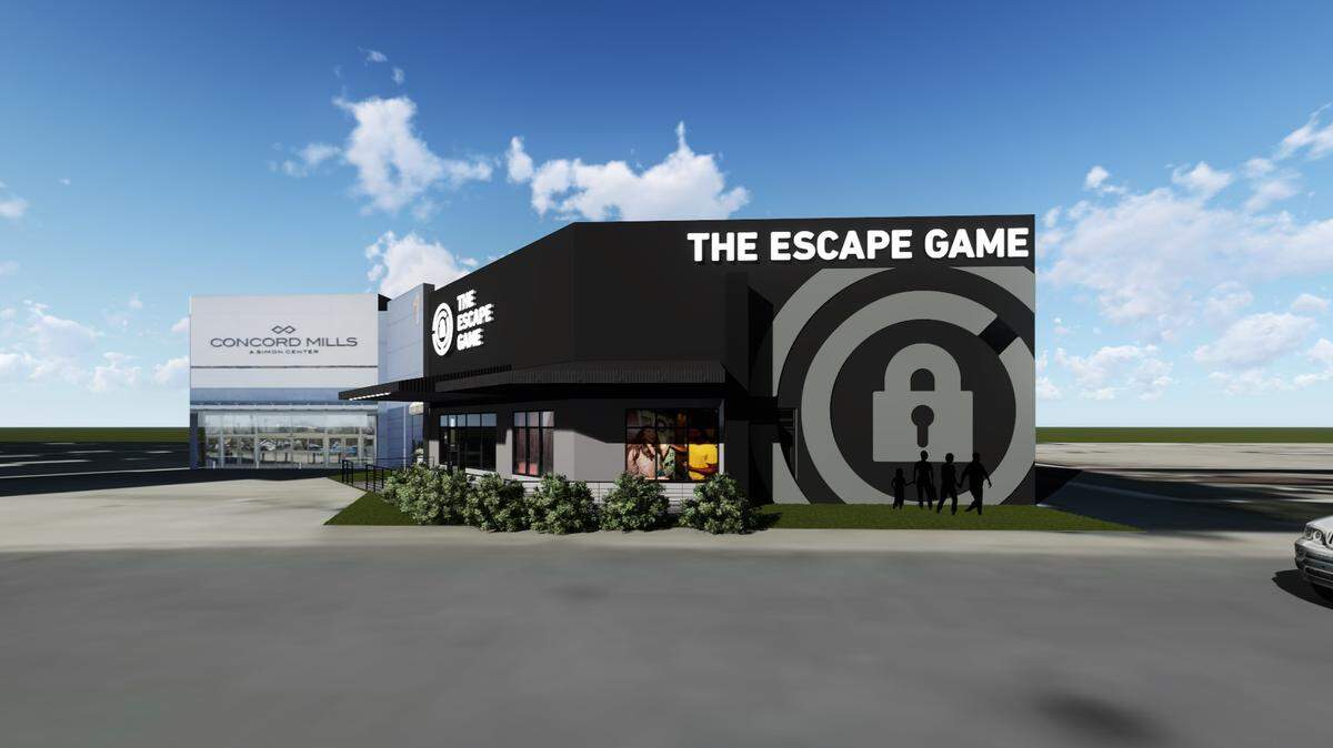 The Escape Game with five themed rooms will open in the spring at Concord Mills.