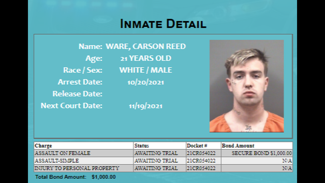 NASCAR’s Rick Ware Racing announced Wednesday that NASCAR has “indefinitely suspended” Xfinity driver Carson Ware after an assault accusation in Rowan County