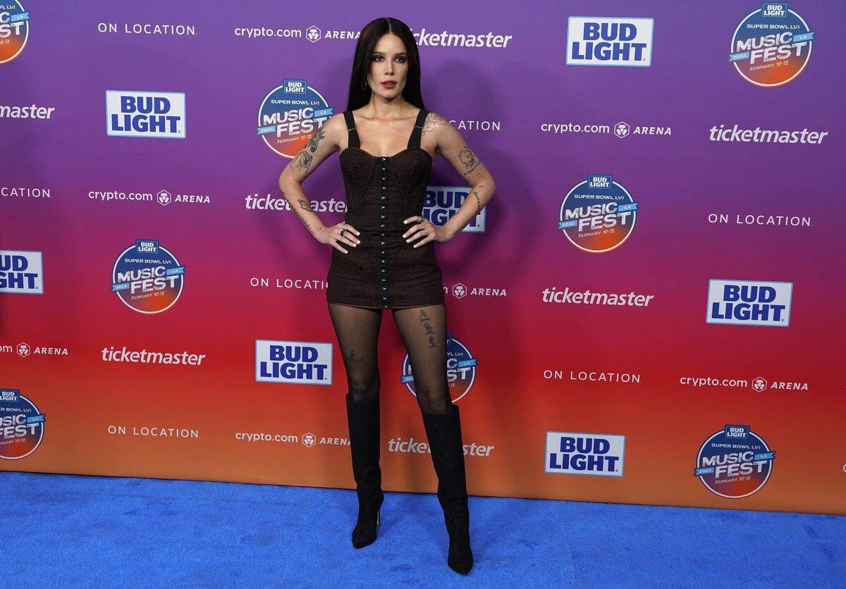 Halsey, photographed at the Bud Light Super Bowl Music Fest in Los Angeles last month.