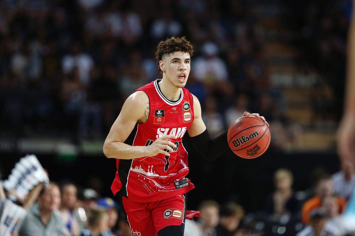LaMelo Ball, shown here playing for an Australian team, is “insanely creative” with the ball, according to ESPN’s Jay Bilas.